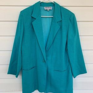 Vintage Turquoise Blazer, S